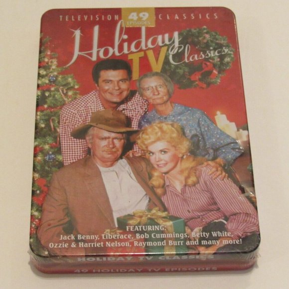 Christmas Holiday TV Show Classics 4 DVDs 49 Episodes Virtual Fireplace Sealed - Picture 1 of 6